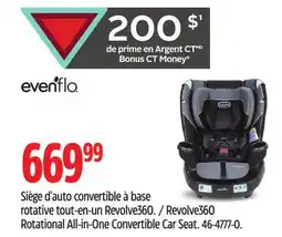 Canadian Tire evenflo Revolve360 Rotational All-in-One Convertible Car Seat offer