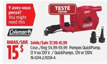 Canadian Tire QuickPumps offer