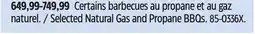 Canadian Tire Weber Selected Natural Gas and Propane BBQs offer