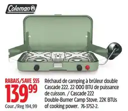 Canadian Tire Coleman Cascade 222 Double-Burner Camp Stove offer