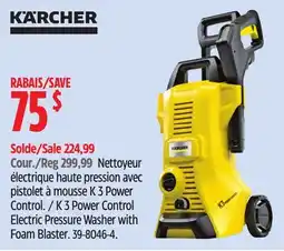 Canadian Tire Karcher K 3 Power Control Electric Pressure Washer with Foam Blaster offer