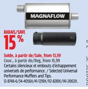 Canadian Tire Magnaflow Selected Universal Performance Mufflers and Tips offer