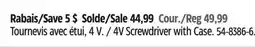 Canadian Tire 4V Screwdriver with Case offer