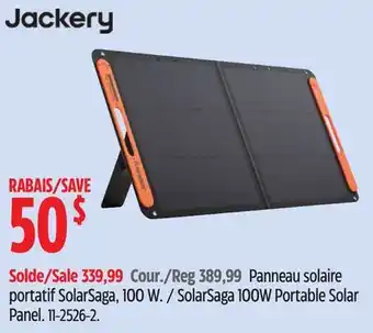 Canadian Tire Jackery Solar Saga 100W Portable Solar Panel offer
