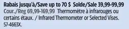 Canadian Tire MAXIMUM Infrared Thermometer or Selected Vises offer