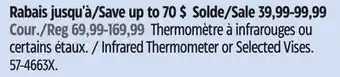 Canadian Tire MAXIMUM Infrared Thermometer or Selected Vises offer