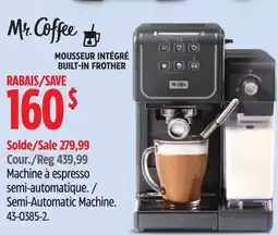 Canadian Tire Mr-coffee Semi-Automatic Machine offer