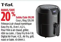 Canadian Tire T-fal Easy Fry 8-in-1 XL Digital Air Fryer, 4.2L. Air fry, grill, roast or bake offer