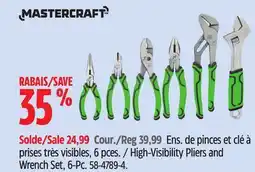 Canadian Tire Mastercraft High-Visibility Pliers and Wrench Set, 6-Pc offer
