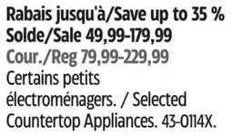 Canadian Tire Braun-14 Selected Countertop Appliances offer