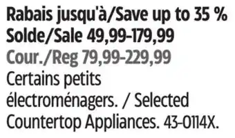 Canadian Tire Braun-14 Selected Countertop Appliances offer