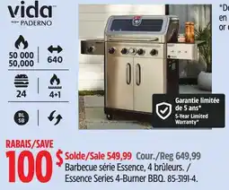 Canadian Tire Vida by paderno Essence Series 4-Burner BBQ offer