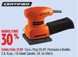 Canadian Tire Certified 1⁄4-Sheet Sander, 2A offer