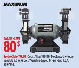 Canadian Tire Maximum Variable-Speed 6˝ Grinder offer