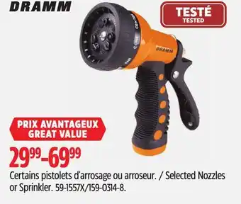 Canadian Tire Dramm Selected Nozzles or Sprinkler offer