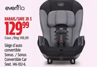 Canadian Tire Evenflo Sonus Convertible Car Seat offer