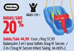 Canadian Tire Little Tikes 2-in-1 Snug N' Secure Infant Swing offer