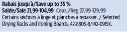 Canadian Tire Type A Selected Drying Racks and Ironing Boards offer