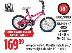 Canadian Tire Monster High Kids' Bike offer