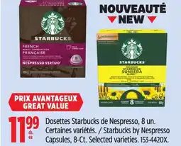 Canadian Tire Starbucks by Nespresso Selected varieties offer