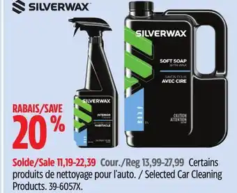 Canadian Tire Silverwax Selected Car Cleaning Products offer