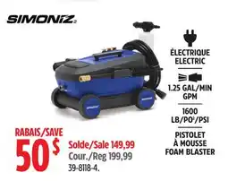 Canadian Tire Simoniz 1600-psi-1-25-gpm-4 Wheel Electric Power Pressure Washer offer