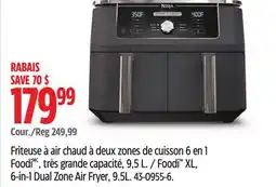 Canadian Tire Foodi XL, 6-in-1 Dual Zone Air Fryer, 9.5L offer