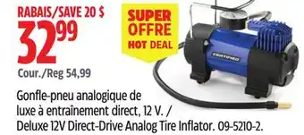 Canadian Tire Certified Deluxe 12V Direct-Drive Analog Tire Inflator offer