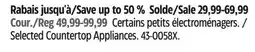 Canadian Tire Selected Countertop Appliances offer