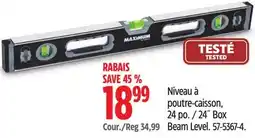 Canadian Tire 24˝ Box Beam Level offer