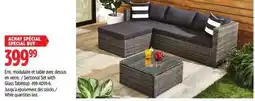 Canadian Tire For-living Sectional Set with Glass Tabletop offer