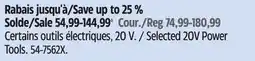 Canadian Tire Mastercraft Selected 20V Power Tools offer