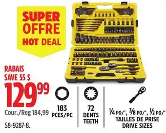 Canadian Tire Stanley Black Chrome Socket Set offer