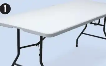 Canadian Tire 6 Folding Table with carry Handle, White offer