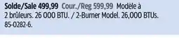 Canadian Tire Vermont-Castings 2-Burner Model offer