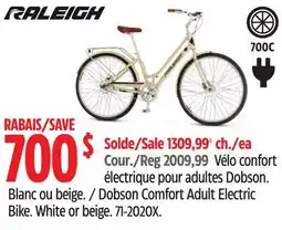 Canadian Tire Raleigh Dobson Comfort Adult Electric Bike offer