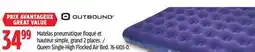 Canadian Tire OUTBOUND Queen Single-High Flocked Air Bed offer