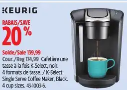 Canadian Tire Keurig K-Select Single Serve Coffee Maker, Black offer