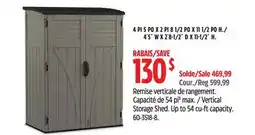 Canadian Tire Suncast Vertical Storage Shed offer