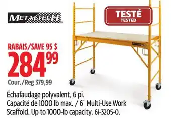 Canadian Tire 6´ Multi-Use Work Scaffold offer