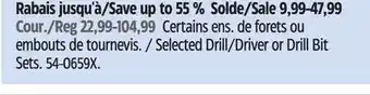 Canadian Tire Selected Drill/Driver or Drill Bit Sets offer