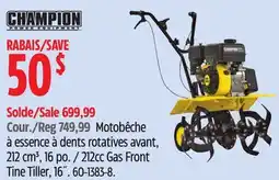 Canadian Tire Champion 212cc Gas Front Tine Tiller offer
