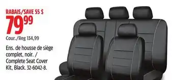 Canadian Tire Autotrends Complete Seat Cover Kit, Black offer