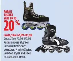 Canadian Tire Inline Skates. Selected styles and sizes offer