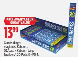 Canadian Tire Kaboom Large Sparklers†, 20-Pack offer