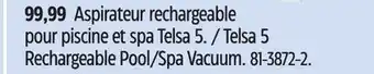 Canadian Tire Telsa 5 Rechargeable Pool/Spa Vacuum offer
