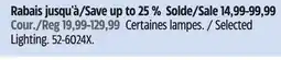 Canadian Tire NOMA Selected Lighting offer