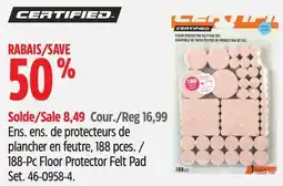 Canadian Tire Certified 188-Pc Floor Protector Felt Pad Set offer