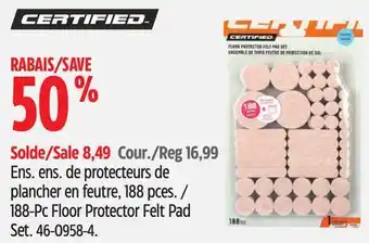 Canadian Tire Certified 188-Pc Floor Protector Felt Pad Set offer