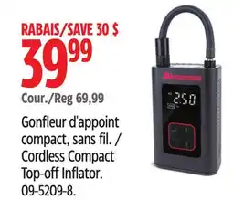 Canadian Tire Cordless Compact Top-off Inflator offer